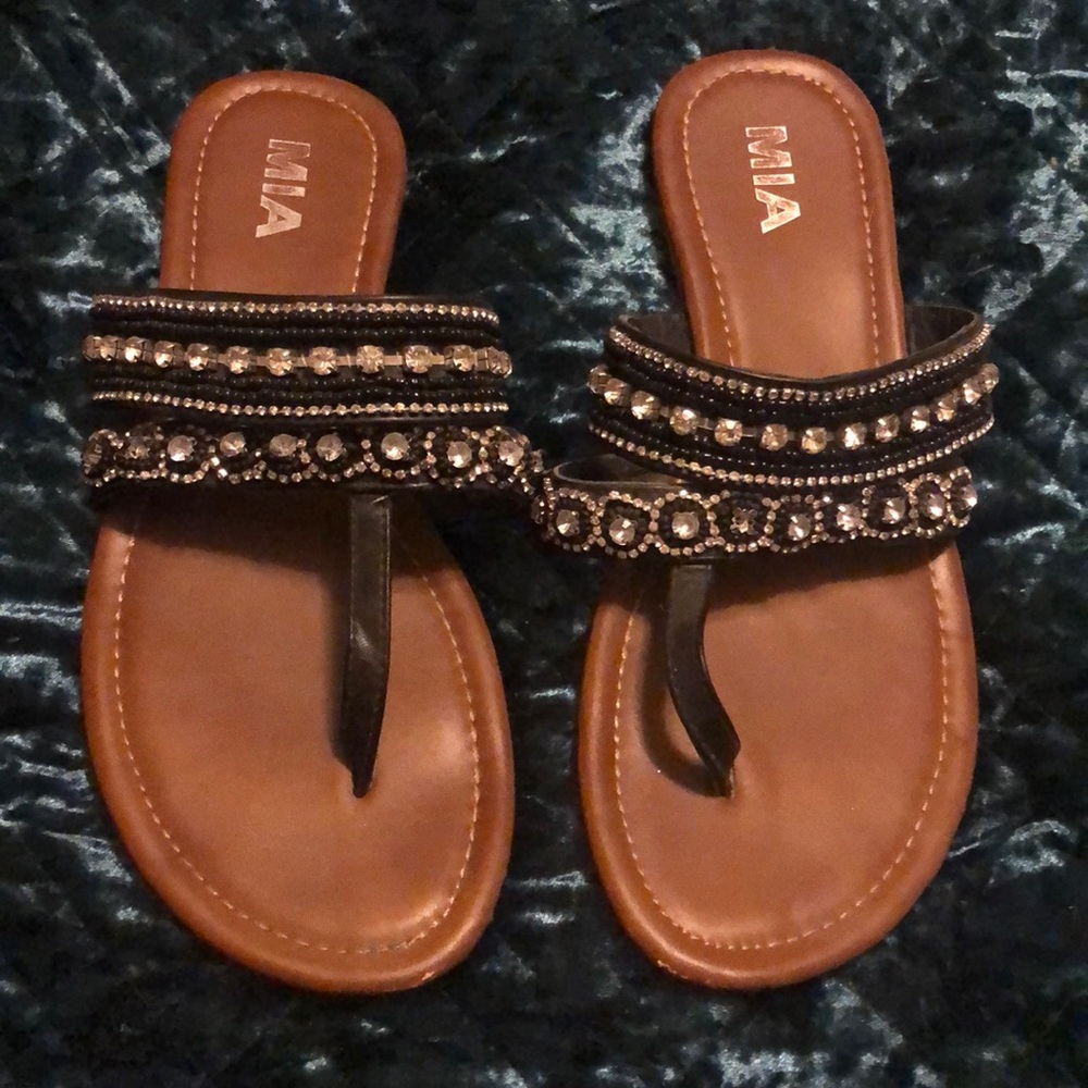 MIA black, blingy sandals
